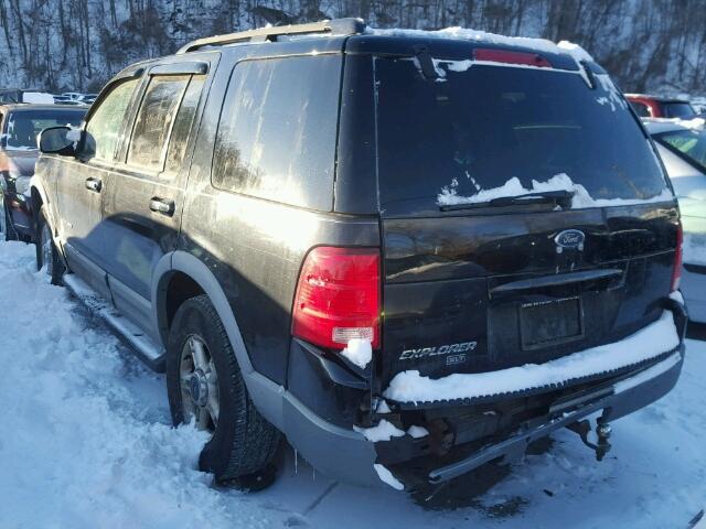 1FMZU73E72UC49706 - 2002 FORD EXPLORER X BLACK photo 3