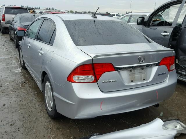 JHMFA36269S011246 - 2009 HONDA CIVIC HYBR SILVER photo 3