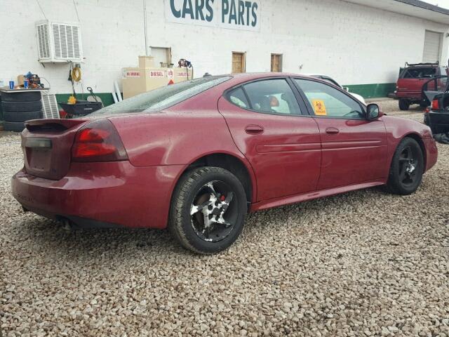 2G2WR524041160116 - 2004 PONTIAC GRAND PRIX MAROON photo 4