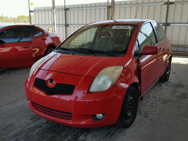 JTDJT923175123133 - 2007 TOYOTA YARIS RED photo 2