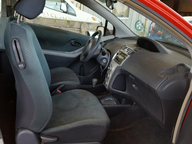 JTDJT923175123133 - 2007 TOYOTA YARIS RED photo 5