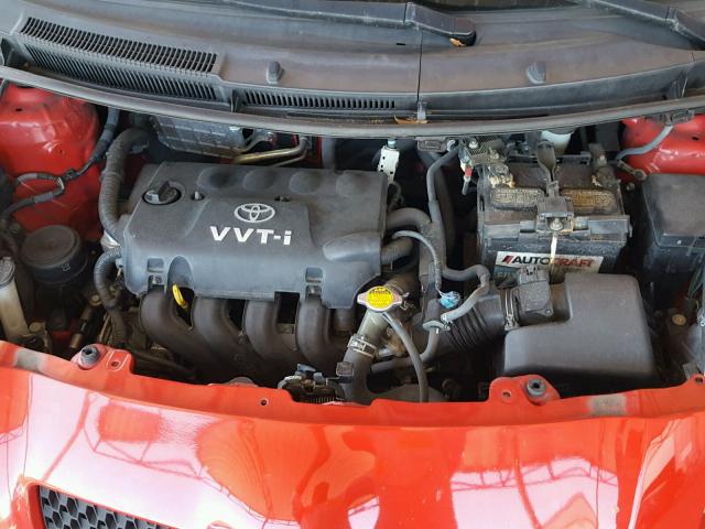 JTDJT923175123133 - 2007 TOYOTA YARIS RED photo 7