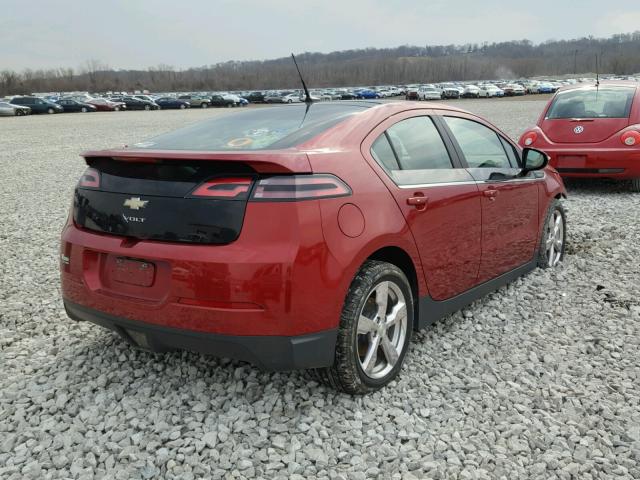 1G1RD6E45CU104323 - 2012 CHEVROLET VOLT BURGUNDY photo 4