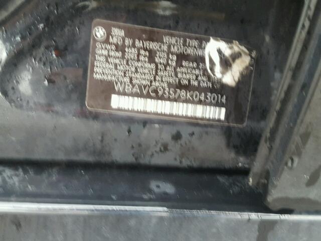 WBAVC93578K043014 - 2008 BMW 328 XI BLACK photo 10