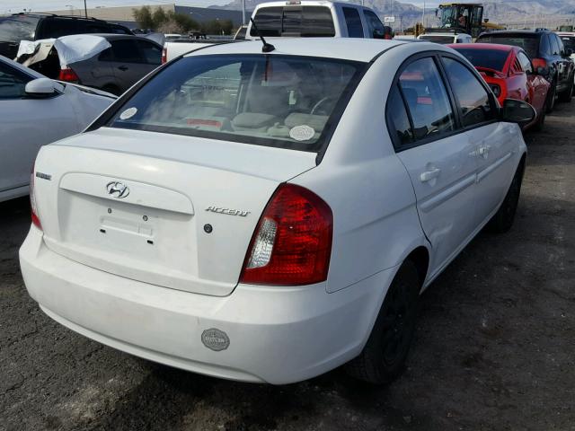 KMHCN46C77U128354 - 2007 HYUNDAI ACCENT GLS WHITE photo 4