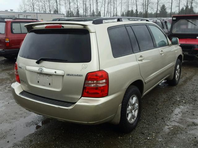 JTEHF21A730134797 - 2003 TOYOTA HIGHLANDER GOLD photo 4