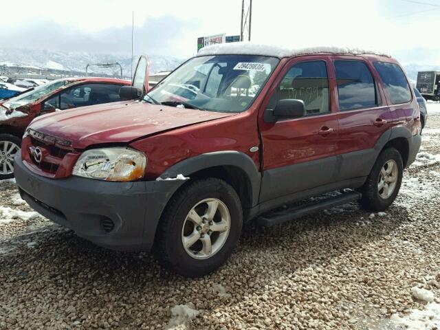 4F2YZ02Z26KM14687 - 2006 MAZDA TRIBUTE I RED photo 2