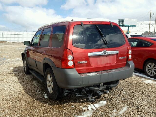 4F2YZ02Z26KM14687 - 2006 MAZDA TRIBUTE I RED photo 3