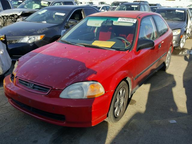 2HGEJ6449WH113129 - 1998 HONDA CIVIC DX RED photo 2