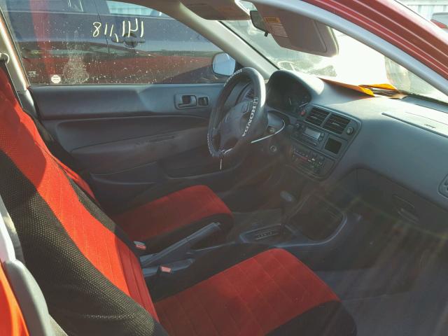 2HGEJ6449WH113129 - 1998 HONDA CIVIC DX RED photo 5