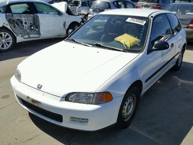 2HGEH2365RH509019 - 1994 HONDA CIVIC DX WHITE photo 2