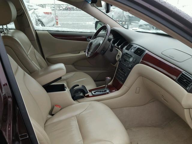 JTHBF30G030135813 - 2003 LEXUS ES 300 BURGUNDY photo 5