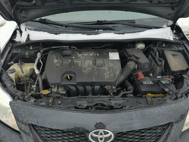 1NXBU4EE1AZ306025 - 2010 TOYOTA COROLLA BA BLACK photo 7