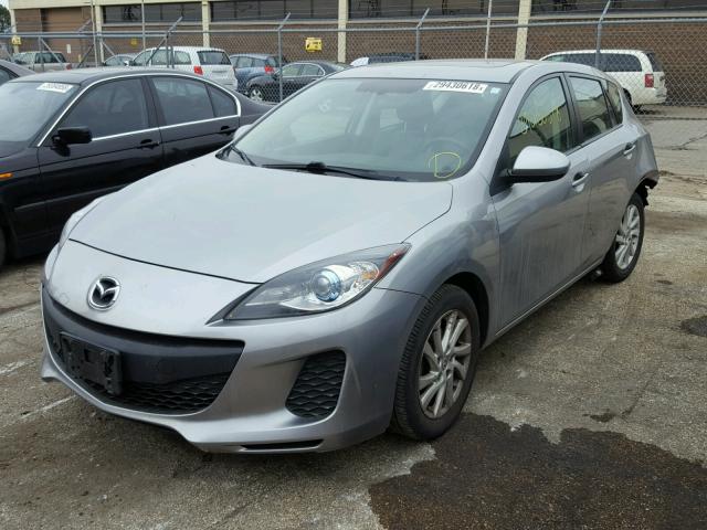 JM1BL1M75C1640684 - 2012 MAZDA 3 I GRAY photo 2