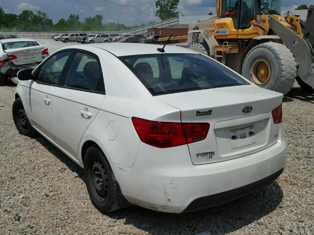 KNAFU4A27C5644119 - 2012 KIA FORTE EX WHITE photo 3