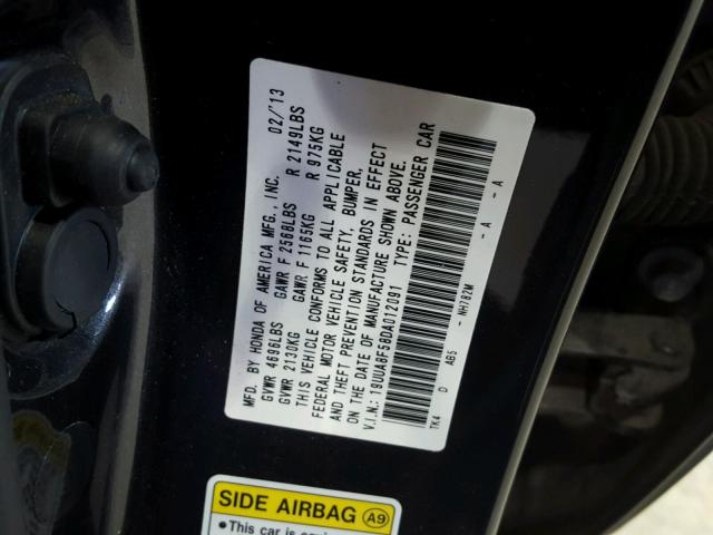 19UUA8F58DA012091 - 2013 ACURA TL TECH GRAY photo 10