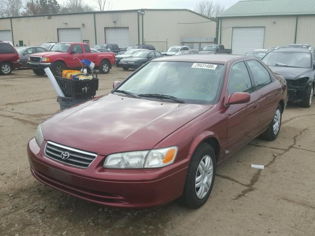 4T1BG22K21U101237 - 2001 TOYOTA CAMRY CE BURGUNDY photo 2