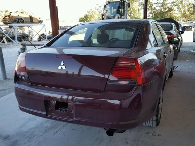 4A3AB36F76E066064 - 2006 MITSUBISHI GALANT ES RED photo 4