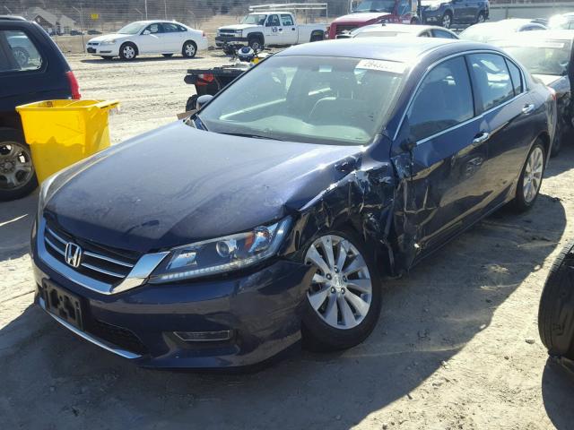 1HGCR2F71DA274005 - 2013 HONDA ACCORD EX BLUE photo 2