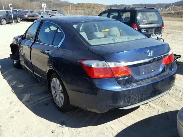 1HGCR2F71DA274005 - 2013 HONDA ACCORD EX BLUE photo 3