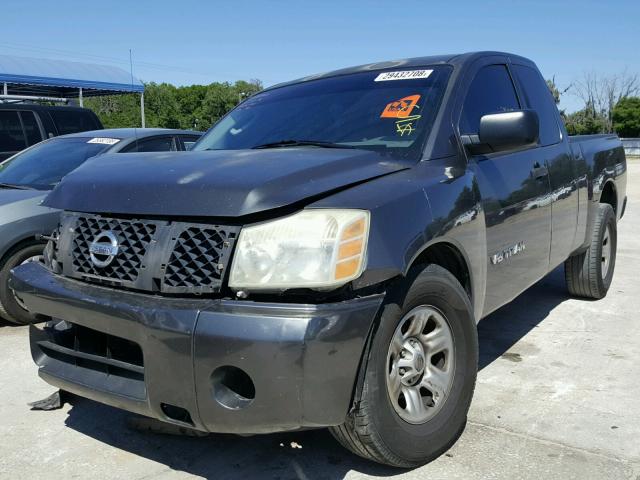 1N6BA06A56N510181 - 2006 NISSAN TITAN XE GRAY photo 2