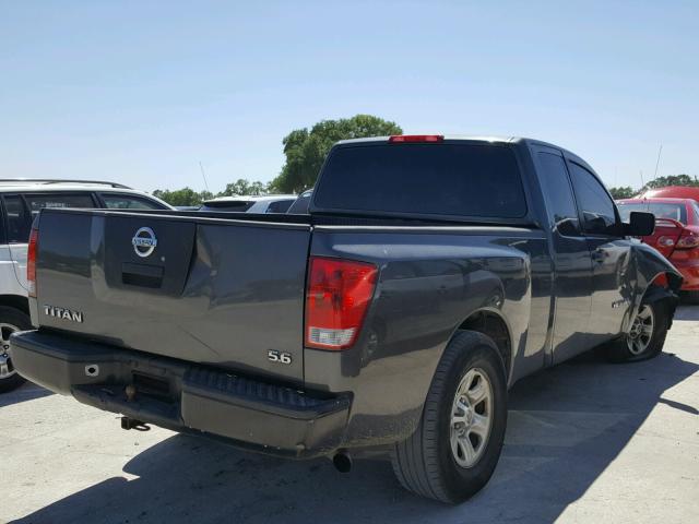 1N6BA06A56N510181 - 2006 NISSAN TITAN XE GRAY photo 4