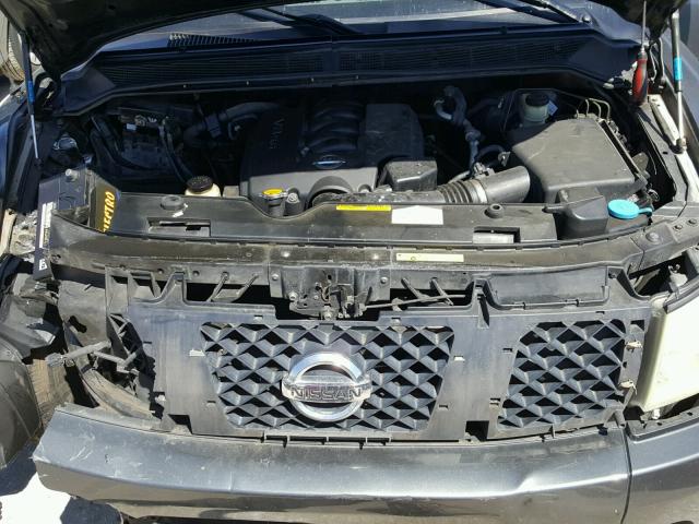 1N6BA06A56N510181 - 2006 NISSAN TITAN XE GRAY photo 7