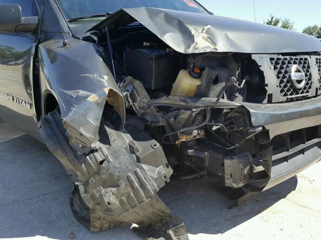 1N6BA06A56N510181 - 2006 NISSAN TITAN XE GRAY photo 9