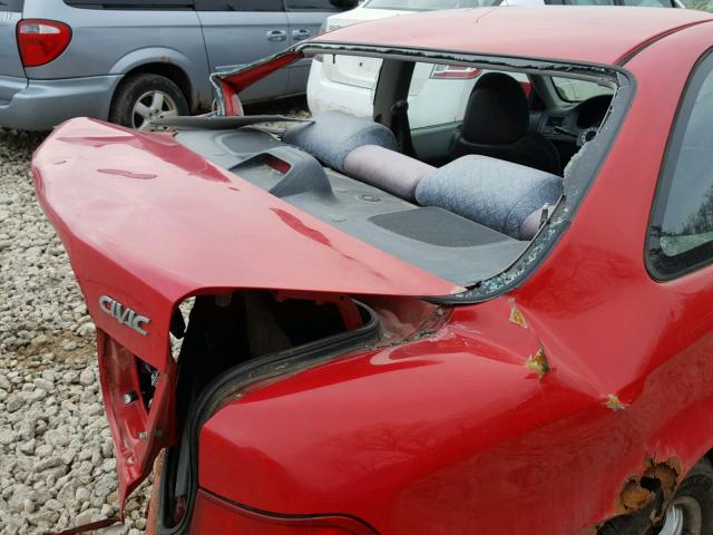 1HGEJ8140WL130520 - 1998 HONDA CIVIC EX წითელი ფოტო 10