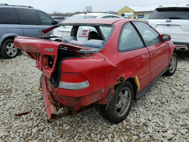 1HGEJ8140WL130520 - 1998 HONDA CIVIC EX RED photo 4