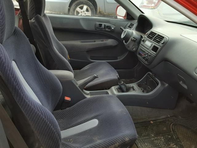 1HGEJ8140WL130520 - 1998 HONDA CIVIC EX წითელი ფოტო 5