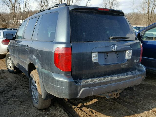 2HKYF18583H606063 - 2003 HONDA PILOT EXL GRAY photo 3