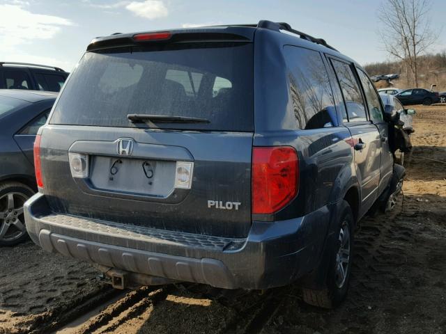 2HKYF18583H606063 - 2003 HONDA PILOT EXL GRAY photo 4