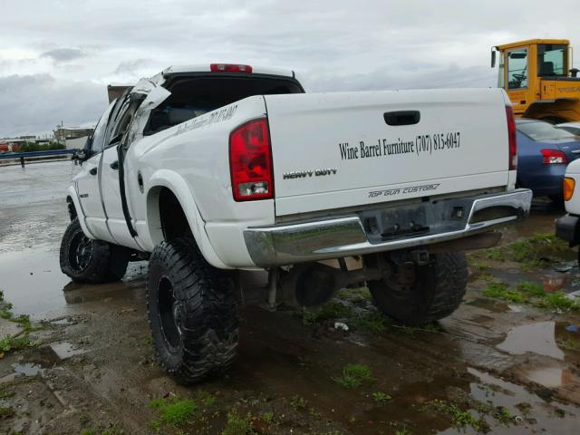 3D7KS28C05G809665 - 2005 DODGE RAM 2500 S WHITE photo 3