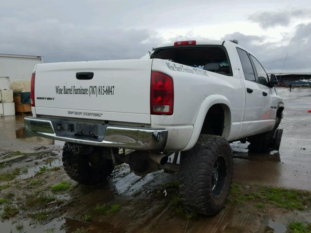 3D7KS28C05G809665 - 2005 DODGE RAM 2500 S WHITE photo 4