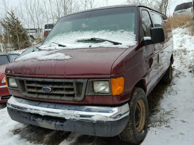 1FBNE31L15HA39632 - 2005 FORD ECONOLINE RED photo 2