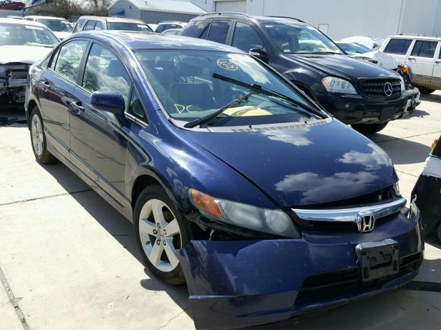 1HGFA16938L051491 - 2008 HONDA CIVIC EXL BLUE photo 1