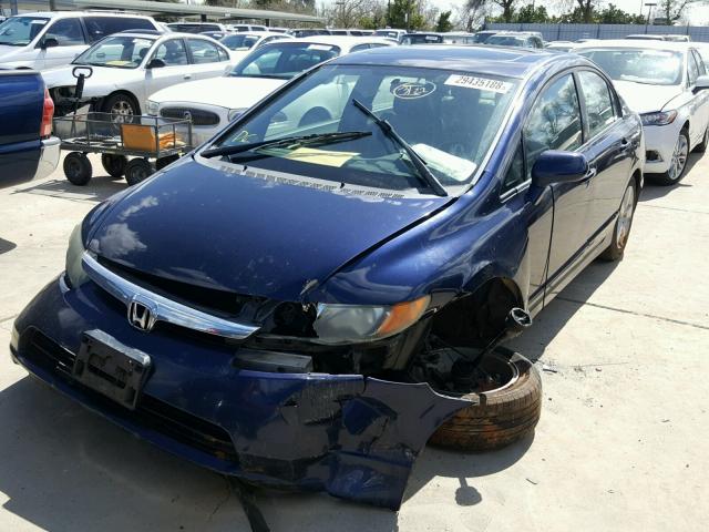 1HGFA16938L051491 - 2008 HONDA CIVIC EXL BLUE photo 2