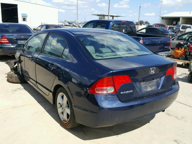 1HGFA16938L051491 - 2008 HONDA CIVIC EXL BLUE photo 3