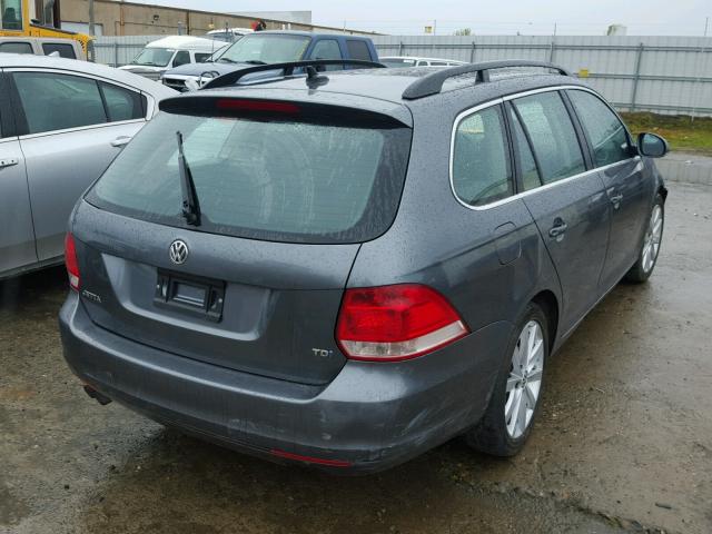 3VWPL7AJ3EM627928 - 2014 VOLKSWAGEN JETTA TDI GRAY photo 4