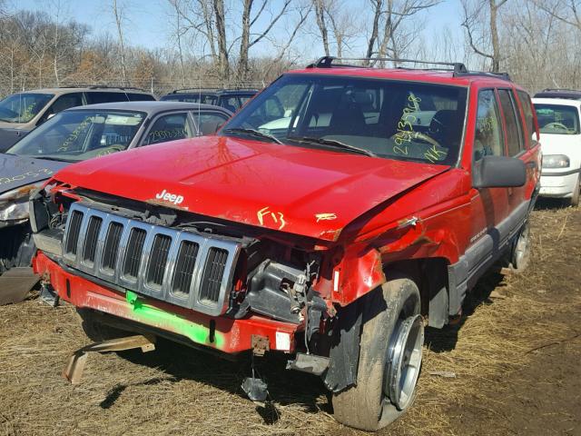 1J4GZ58Y4VC596158 - 1997 JEEP GRAND CHER RED photo 2