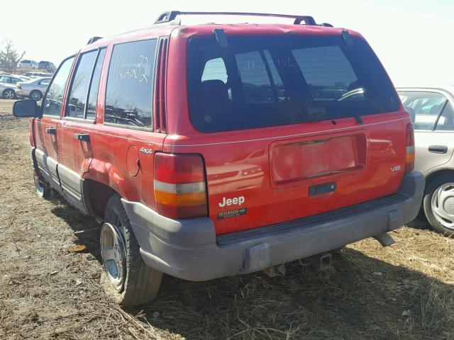 1J4GZ58Y4VC596158 - 1997 JEEP GRAND CHER RED photo 3