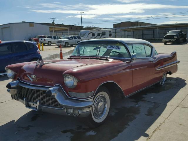 5762073555 - 1957 CADILLAC DEVILLE RED photo 2