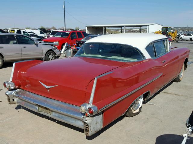 5762073555 - 1957 CADILLAC DEVILLE RED photo 4