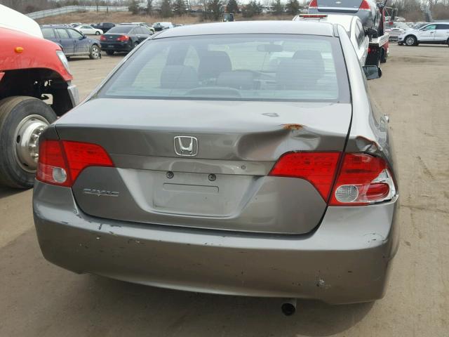 1HGFA16586L151905 - 2006 HONDA CIVIC LX GRAY photo 9