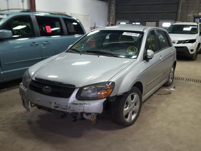 KNAFE161485014478 - 2008 KIA SPECTRA5 5 SILVER photo 2