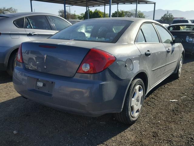 1G2ZF58B774251906 - 2007 PONTIAC G6 VALUE L GRAY photo 4