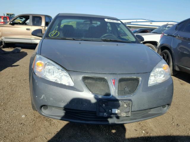 1G2ZF58B774251906 - 2007 PONTIAC G6 VALUE L GRAY photo 9