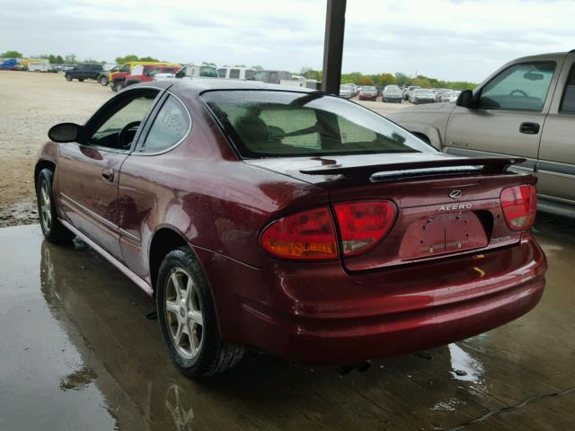 1G3NF12E92C174590 - 2002 OLDSMOBILE ALERO GLS 红色 照片 3