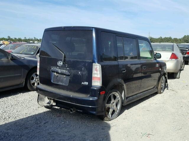 JTLKT324264074706 - 2006 TOYOTA SCION XB BLUE photo 4